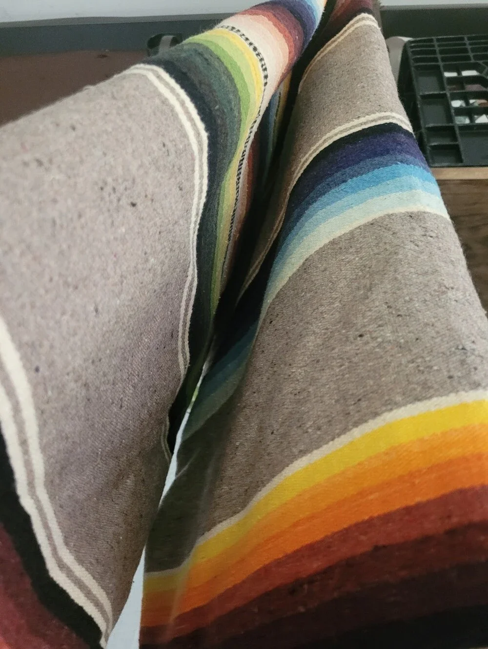 Vintage Mexican Serape Blanket 5X7FT